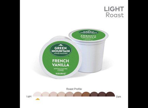 Green Mountain Coffee French Vanilla K-Cup Pods - Light Roast, 120 Count (5 Boxes of 24 Pods)