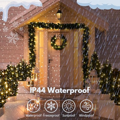 Connectable 2-Pack 164ft 400 LED Christmas String Lights Warm White with 13 Modes