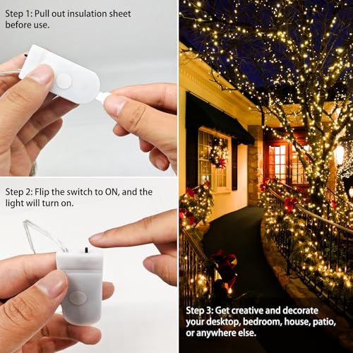 8 Pack Multicolor LED Fairy String Lights 10ft Battery Operated for DIY Crafts Weddings Parties