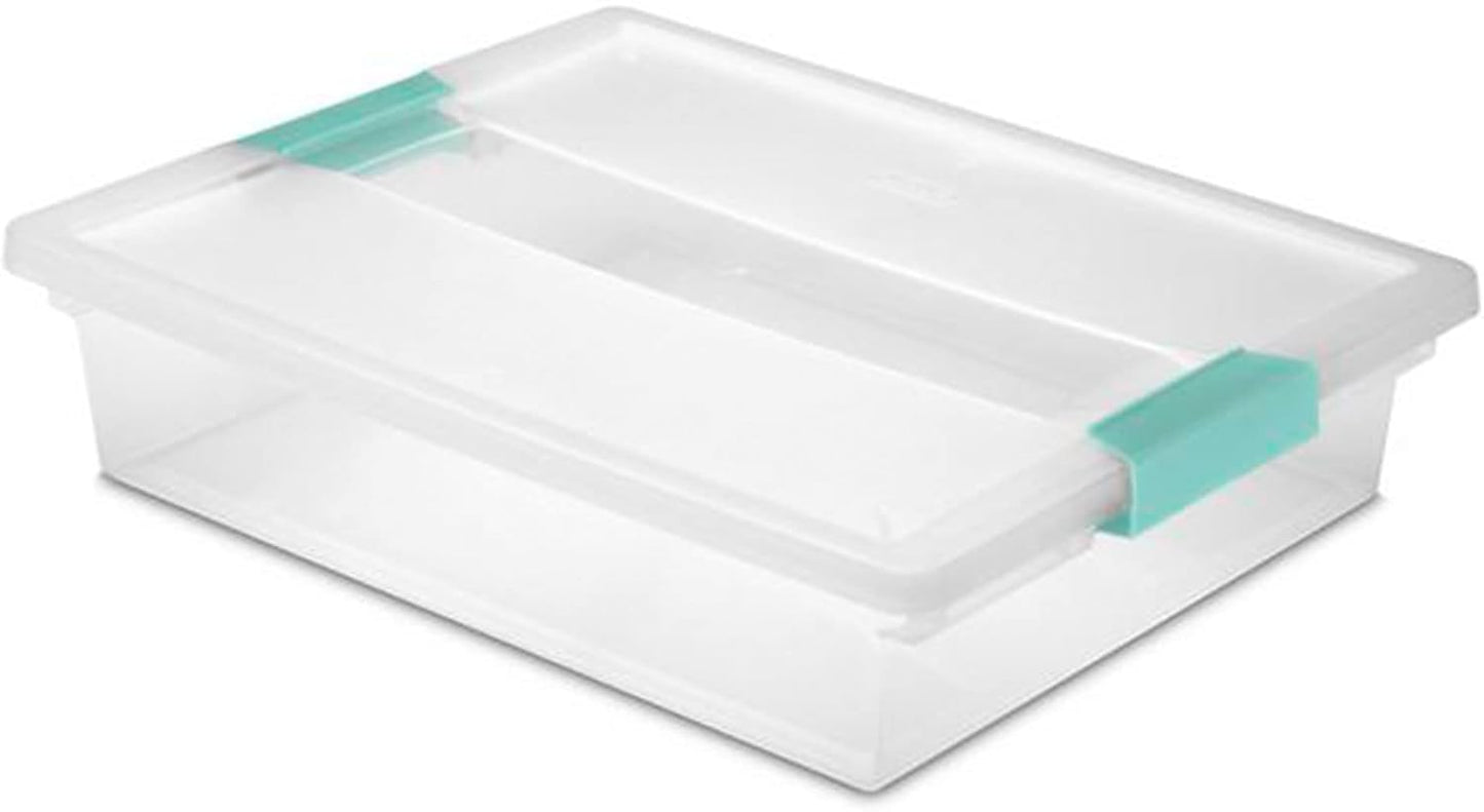Sterilite Large & Small Clip Plastic Storage Organizer Bins - 12 Pack & 6 Pack Options