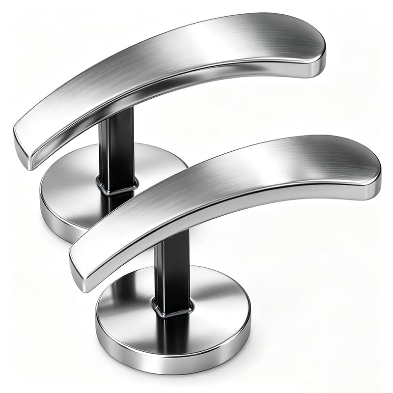 Silver Curtain Holdbacks 2 Pcs Wall Mount Hooks - Minimalist Metal Design