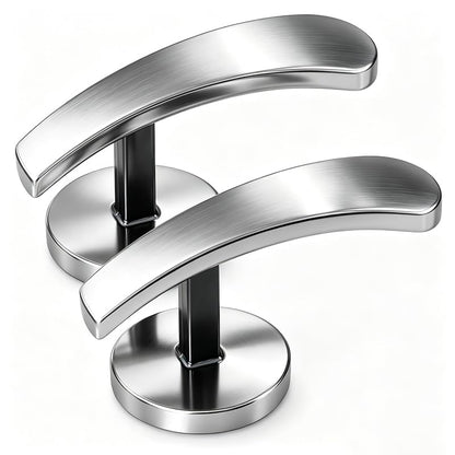 Silver Curtain Holdbacks 2 Pcs Wall Mount Hooks - Minimalist Metal Design