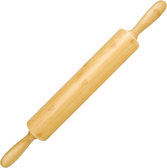 Skiennix 17.5 Inch Wooden Rolling Pin - Perfect Dough Roller for All Your Baking Needs