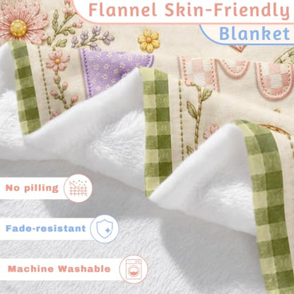 Fawn Personalized Baby Blanket with Name for Boys Girls Custom Gift