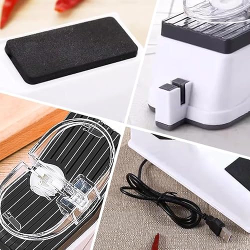 Surudoisharp Pro Electric Knife Sharpener, Electric Knife Sharpener, Knives Automatic Knives Sharpener, Hailoyear Electric Knife Sharpening (2PCS)