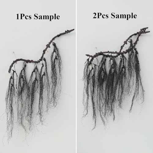 63-Inch Black Faux Weeping Willow Tree Branches Hanging Vines Halloween Decor - Variation: Black