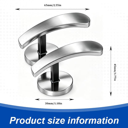 Silver Curtain Holdbacks 2 Pcs Wall Mount Hooks - Minimalist Metal Design