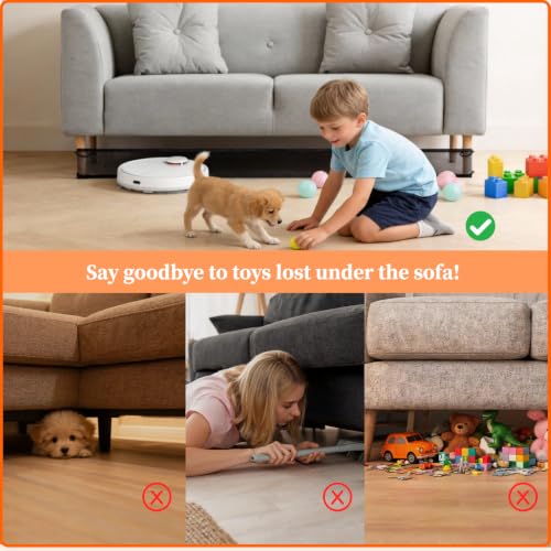 Under Couch Blocker and Bed Blocker for Pets - Black 394 × 3.94 Inch
