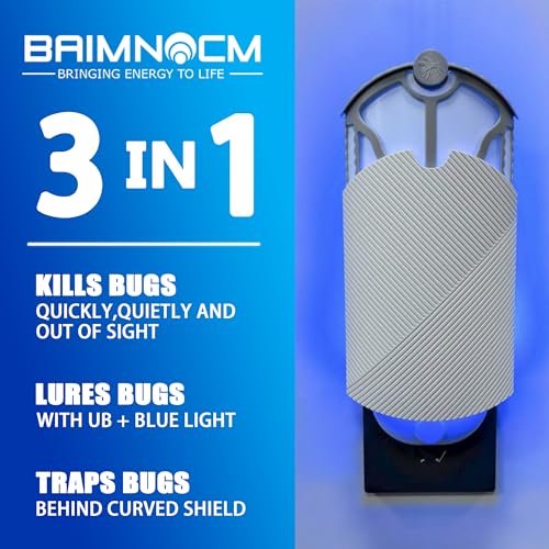 Indoor Flying Insect Trap with 2 Plugs & 6 Refills, UV Light Bug Catcher for Fruit Flies & Gnats - Quiet, Mess-Free