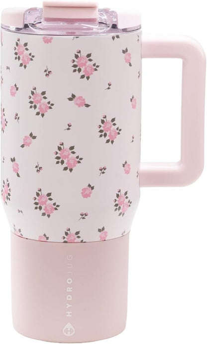 HydroJug Coffee Traveler 20 oz - Insulated, Leak-Resistant Ceramic Travel Mug | Hot & Cold Drinks, Wildrose