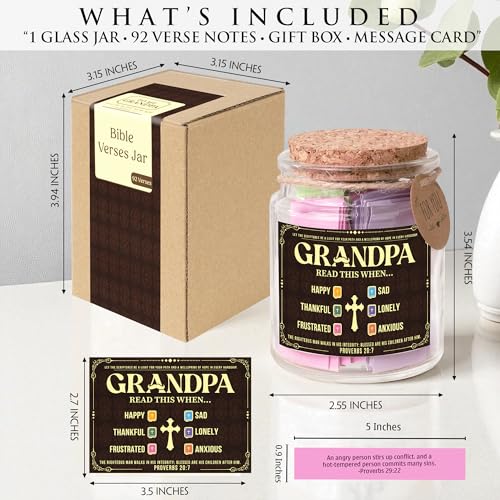 Bible Verses Jar for Women – Christian Gifts For Women, Color Coded Scripture Jar, Mothers Day Gifts For Mom