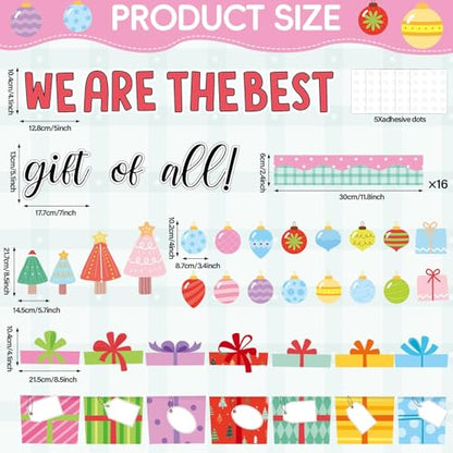 Christmas Bulletin Board Set - DIY Photo Gift Boxes & Holiday Decor - Christmas Gift Boxes Variation