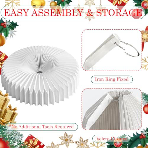 Honeycomb Christmas Tree Collar White Folding Paper Tree Skirt
