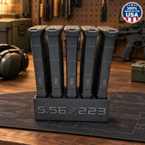 AR Magazine Holder - Black, Durable 3D-Printed Magazine Storage