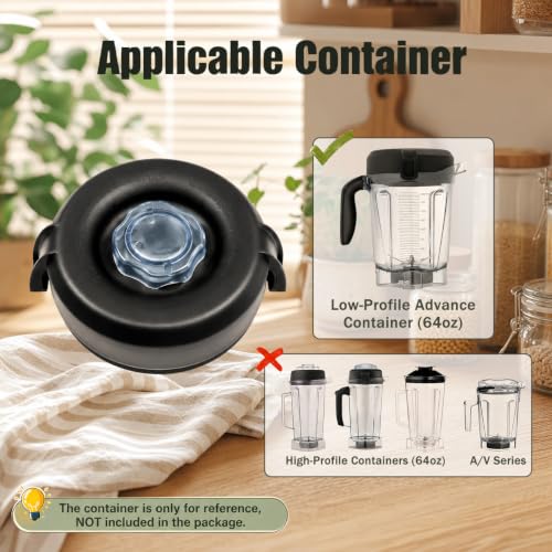 Vitamix 64oz Low-Profile Blender Lid Replacement - PB-Lid Variation