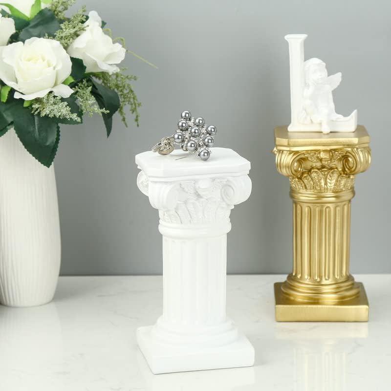 Regine Switzerland Mini Roman Pillar Greek Columns - Classic Resin Statues for Home & Garden Decor