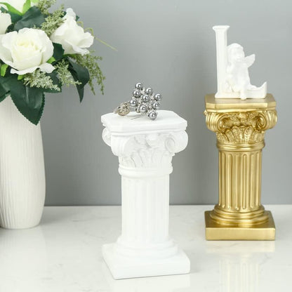 Regine Switzerland Mini Roman Pillar Greek Columns - Classic Resin Statues for Home & Garden Decor