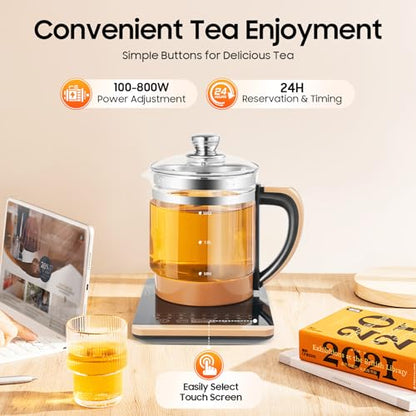 Electric Glass Kettle with Temperature Control 1.8L — Multi-Function Tea & Food Maker