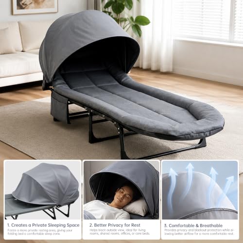 Blackout Canopy for Camping Cot - Light Blocking Sleep Bed Tent - Variation of THIS listing