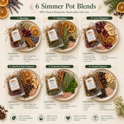 Blessing Simmer Pot Mix Kit - Fall Fragrance Gift Set with Botanicals