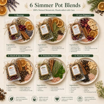 Blessing Simmer Pot Mix Kit - Fall Fragrance Gift Set with Botanicals