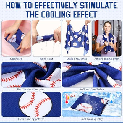 18 Pcs Sports Party Favors Basketball Soccer Water Bottle Baseball Softball Cooling Towel 6 Sports Water Bottle 6 Ice Towel 6 Drawstring Bag Football Volleyball Towel for Team Gift