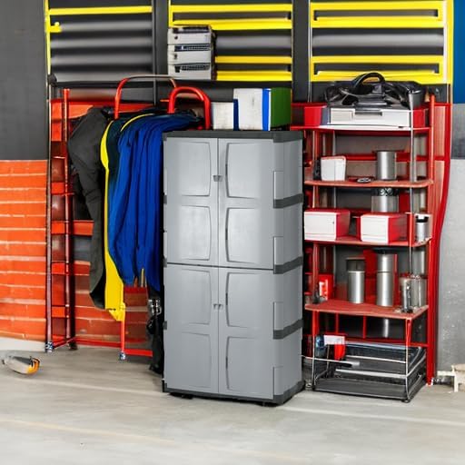 Rubbermaid Freestanding Storage Cabinet - Lockable Five-Shelf Design | 690-Pound Capacity, Gray