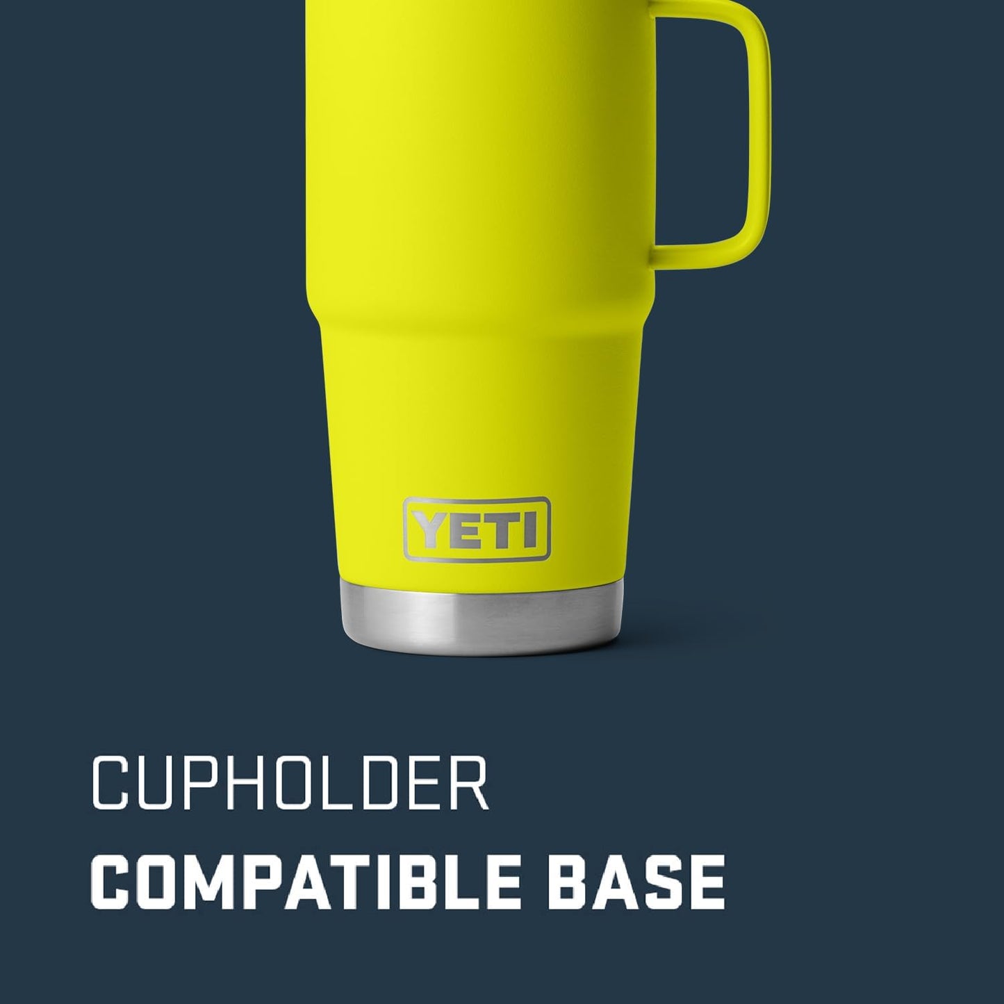 YETI Rambler 20 oz Travel Mug - Stainless Steel, Vacuum Insulated with Stronghold Lid