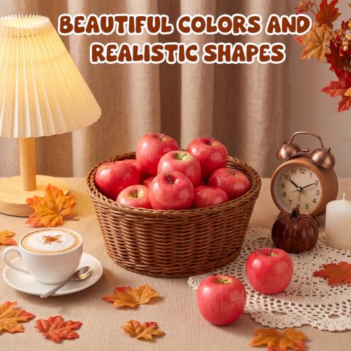 Artificial Red Apples 12-Pack for Home Decor and Events