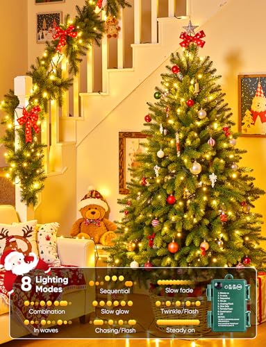 Warm White Battery Operated Christmas String Lights 17FT 4 Pack