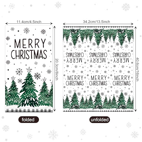 Christmas Tree Napkins 60 Pack - Disposable Holiday Dinner & Party Supplies