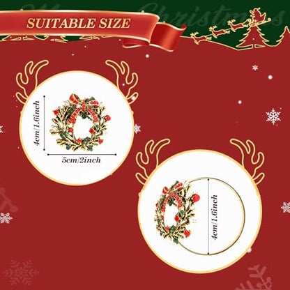 Christmas Garland Napkin Rings Set of 6 - Xmax Decoration
