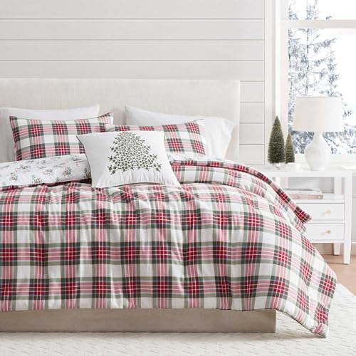 Holiday Tree Green Cotton Decorative Throw Pillow 20x20