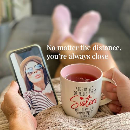 Best Sister Ever Coffee Mug and Cozy Socks Gift Set - 13oz Ceramic