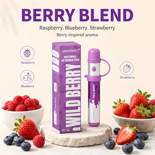 GREENMIST Scent Diffuser Set for Home & Personal Use - Wind Berry & Tropical Fragrance