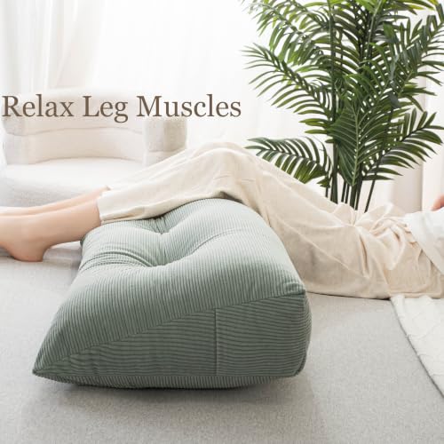 Black Wedge Pillow with Headboard Support 59x16 Inch for Bed Couch Legs Back