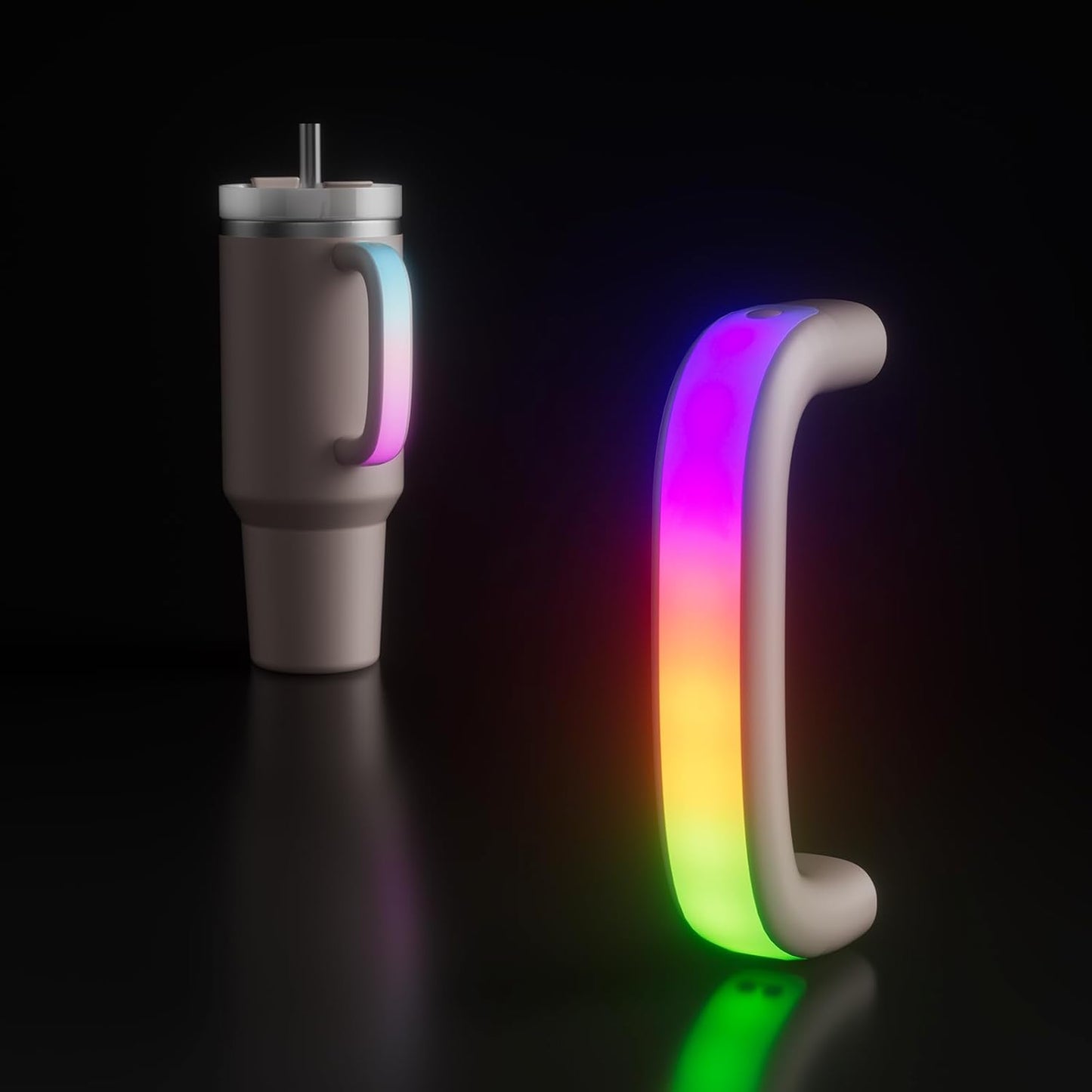 Stanley 40oz/30oz LED Light-Up Tumbler Handle - Comfortable & Stylish Rose Quartz Accessory
