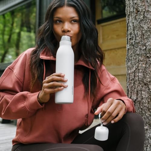 Insulated Stainless Steel Water Bottle 18oz with Twist Lid & Carry Loop