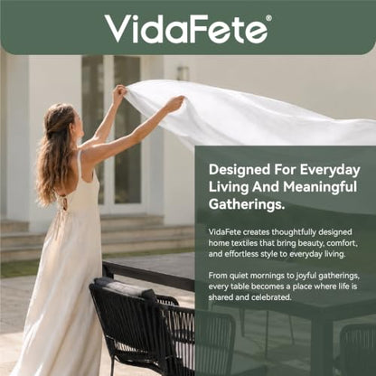 VidaFete 10 Pack 120-Inch Green Round Polyester Tablecloth - Classic Series