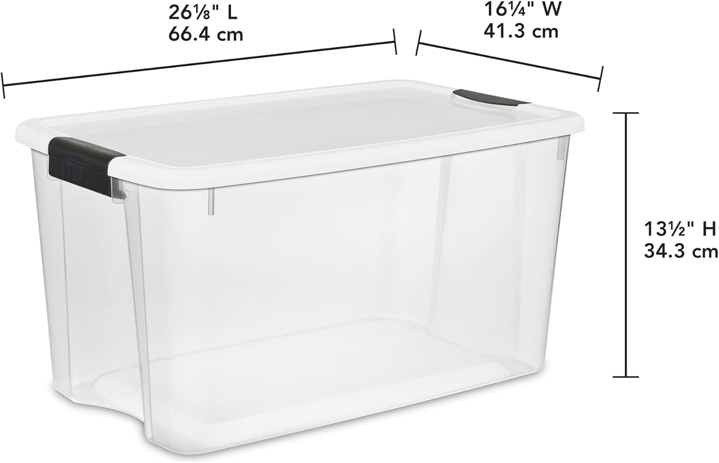 Sterilite 20-Pack Ultra Latching Storage Bins - Heavy-Duty Clear Plastic Containers, 70 Quart