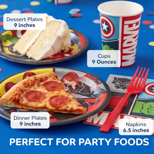 Avengers Birthday Party Plates Napkins Cups Set for Kids Celebration