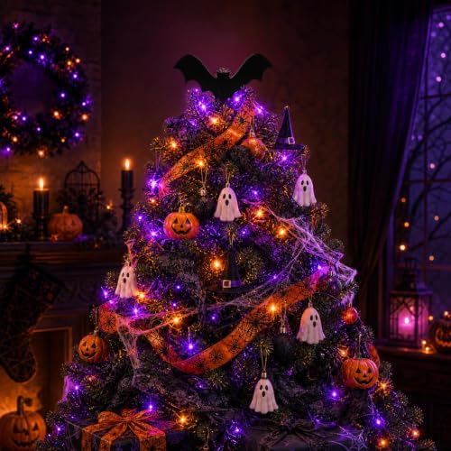 10 Inch Gothic Bat Christmas Tree Topper - Spooky Holiday Decor