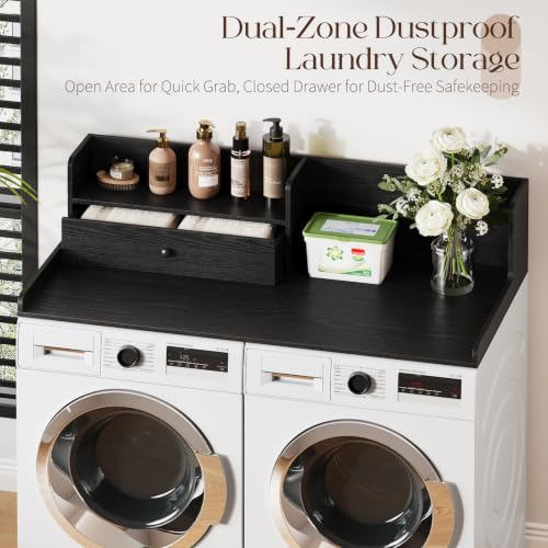 Laundry Room Countertop with Large Wooden Drawer for Organization