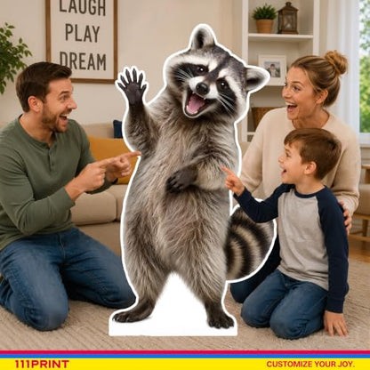 Funny Raccoon Life Size Cardboard Cutout Standee - 1FT Mini