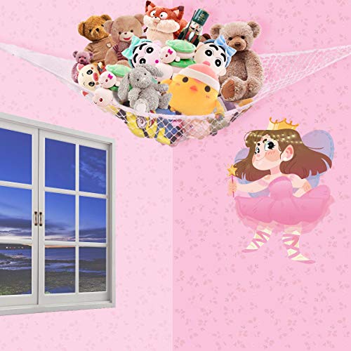 Stretchable Mesh Toy Net for Kids and Pets - Wall Hanging Storage Organizer