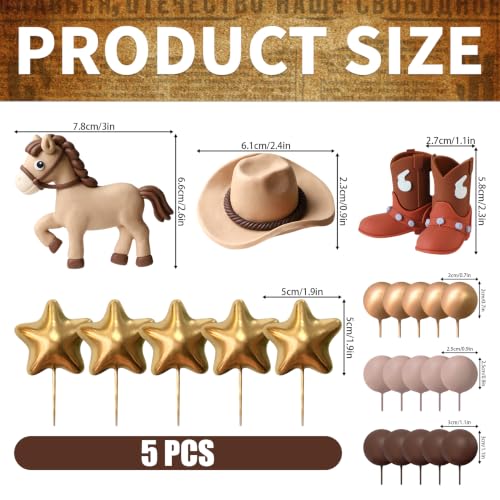 Cowboy Cake Topper Western Cowboy Decorations for Cake Celebration