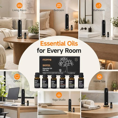Luxury Hotel Fragrance Oil Gift Set - 6 Long-Lasting Aromatherapy Oils