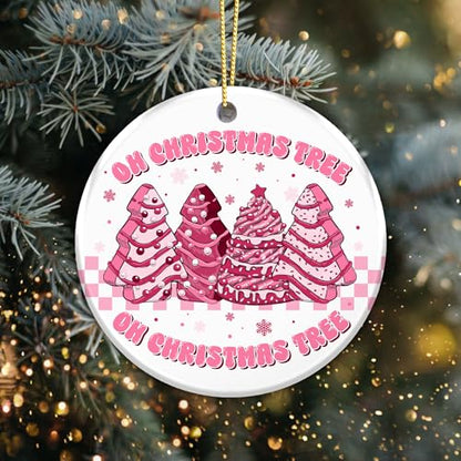 Pink Christmas Tree Ornament - Cute Holiday Decor for Girls & Cookie Lovers