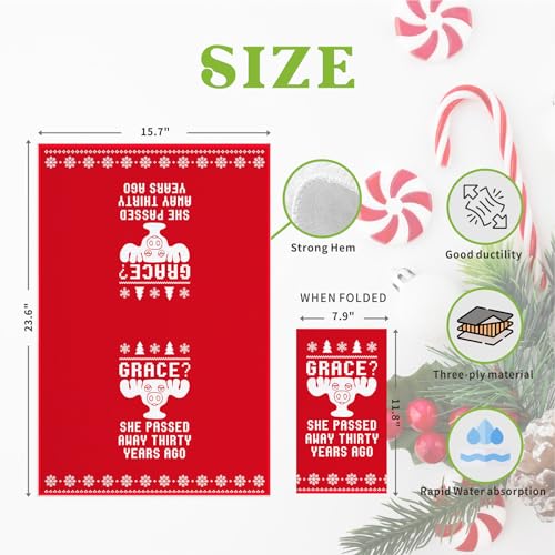 Christmas Vacation Gift Set - 2 Pack Funny Holiday Kitchen Towels, Griswold Family, Grace Variation