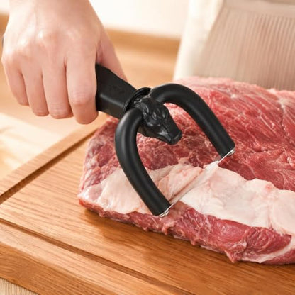 Handheld Fat Trimmer for Beef and Pork - 1PCS Meat Slicer with Stainless Steel Blade